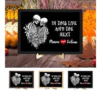 Personalzied Couple Name Halloween Sign Til We Are Ghosts Plaque Boo Wedding Decor Sign Ghost Couple Frame Gothic Halloween Couples Sign Spooky Farmhouse Home Decoration Gift for Women Men Couple