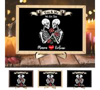 Personalzied Couple Name Halloween Sign You & Me We Got This Skeleton Plaque Ghost Wedding Decor Sign Plaque Couple Frame Gothic Halloween Couples Sign Spooky Farmhouse Home Decora Gift for Women Men