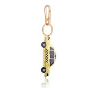 PERSONFUN NYC Yellow Taxi Cab Keyring | Gold Metal Hook Bag Charm | New York Themed Gift for Her