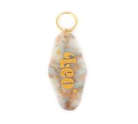 PERSONFUN Zodiac Constellation Keychain, Marbled Acrylic with Gold Stars, Leo Design
