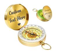 Personnalisé Waterproof Compass with Text Fluorescent Scale Compasses Survival Gifts for Hiking Camping Hunting Map Navigation Tool (Compass)