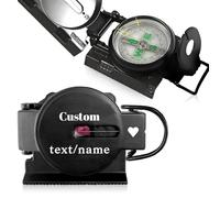 Personnalisé Waterproof Compass with Text Fluorescent Scale Compasses Survival Gifts for Hiking Camping Hunting Map Navigation Tool (Hiking Compass)