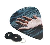 Person'S Hand In Water Guitar Picks 6-Pack - Pick Set (0.46mm / 0.71mm / 0.96mm) Suitable For Guitar And Ukulele Playing
