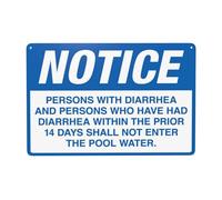 Persons With Diarrhea And Persons Who Have Had Diarrhea Sign, Pool Sign Pool Rules Signs Warning Sign Retro Aluminum Sign Metal Tin Sign Vintage Style Funny Pool Signs Wall Decor Art 12 X 8 Inches