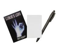 Perspective Bending Pen Magic Trick - Visual Illusion Card and Pen for Creative Toy Pranks and Magic Performances