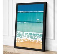 Perspective Coastal Canvas Wall Art Print 36x24 Inch (91 x 61 cm)
