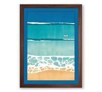 Perspective Coastal Framed Wall Art Print A1 (84.1×59.4cm) Walnut, Wall Decor for Living Room, Bedroom, Office & Home, Ready to Hang, Art Gift