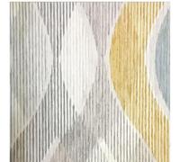 Perspectives Grey Yellow Blue Waves Stripes - Vinyl Wallpaper - 10.05m x 53cm Roll - Scrubbable Paste The Wall - Modern Contemporary - Bedroom Living Room Lounge - Feature Statement Wall
