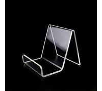 Perspex Display Holder Clear Acrylic Display Stand Transparent Book Display Stand for Shoe Phone Tablet Menu Cookbook (Pack of 10)