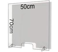 Perspex Spit Protection 50 x 70 cm Virus Protection Cough Protection Sneezing Protection Counter Top Table Top (50 x 70)