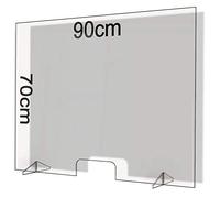 Perspex Spit Protection 90 x 70 cm Virus Protection Cough Protection Sneezing Protection Counter Top Table Top (90 x 70)