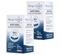 Perspi-Guard 100% Natural Deodorant for Men & Women, Vegan, Aluminium Free Deodorant Made from Tawas Crystals to Prevent Sweat & Odour, 60 g, 2-Pack
