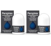 PERSPIREX Antiperspirant MEN'S MAXIMUM STRENGTH Clinically proven to reduce Heavy Sweating for MEN, Deodorant Roll On, up to 5 days long lasting freshness & sweat protection 20ml (Pack of 2)