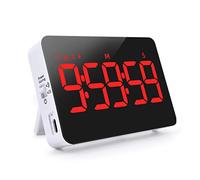 PERSUPER Digital Timer Kitchen Timer Count Down Up Rechargeable Kitchen Gadgets Vibration Mode Adjustable Volume and Brightness LED Display Time Management for Cook, Desk, Kids Adults Study Teaching