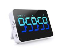 PERSUPER Kitchen Digital Timer, Count Down Up, Rechargeable, Vibration Mode Adjustable Volume and Brightness LED Display, Time Management Cook, Desk, Kids Adults Study Teaching, Kitchen Gadgets