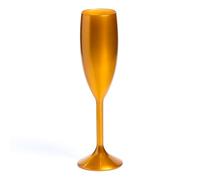 Persy Party Plastic Champagne Flutes 10 Pack - Unbreakable Wine Glasses with Long Stem - UK Based Coloured Champagne Flutes Prosecco Glasses - Gifts for Christmas, Wedding & Birthday - Gold