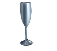 Persy Party Plastic Champagne Flutes 10 Pack - Unbreakable Wine Glasses with Long Stem - UK Based Coloured Champagne Flutes Prosecco Glasses - Gifts for Christmas, Wedding & Birthday - Silver