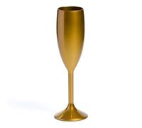 Persy Party Plastic Champagne Flutes 10 Pack - Unbreakable Wine Glasses with Long Stem - UK Based Coloured Champagne Flutes Prosecco Glasses - Gifts for Christmas, Wedding & Birthday - Metalic Gold