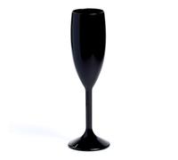 Persy Party Plastic Champagne Flutes 20 Pack - Unbreakable Wine Glasses with Long Stem - UK Based Coloured Champagne Flutes Prosecco Glasses - Gifts for Christmas, Wedding & Birthday - Black