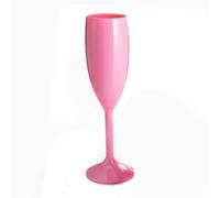 Persy Party Plastic Champagne Flutes 20 Pack - Unbreakable Wine Glasses with Long Stem - UK Based Coloured Champagne Flutes Prosecco Glasses - Gifts for Christmas, Wedding & Birthday - Baby Pink