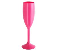 Persy Party Plastic Champagne Flutes 20 Pack - Unbreakable Wine Glasses with Long Stem - UK Based Coloured Champagne Flutes Prosecco Glasses - Gifts for Christmas, Wedding & Birthday - Pink