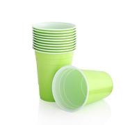 Persy Party Reusable Beer Pong Cups for Party (25 Pack) - Colourful Easy Grip 16oz Plastic Cups - BPA-Free & Shatterproof Plastic Drinking Cups for Beer, Cocktail, Soda & Cold Drinks - Lime Green
