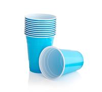 Persy Party Reusable Beer Pong Cups for Party (50 Pack) - Colourful Easy Grip 16oz Plastic Cups - BPA-Free & Shatterproof Plastic Drinking Cups for Beer, Cocktail, Soda & Cold Drinks - Light Blue