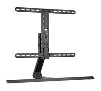 perth 75'' swivel table top aluminium tv stand - black