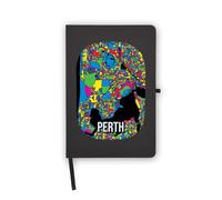 Perth Australia City Map Travel Notebook, Blank Pages, Faux Leather Cover, Planner, Journal, Workbook