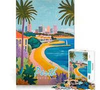 Perth, Australia Cityscape 1000 Piece Jigsaw Puzzles for Adults Improve Memory Anxiety Relief Sharp Edge Wall Art Decor (50x75cm)