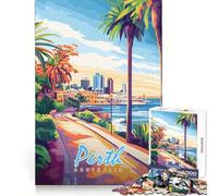 Perth, Australia Cityscape Jigsaw Puzzles 1000 Piece for Adults Strengthen Recall Leisure Fun Quality Edge Elegant Gift (50x75cm)