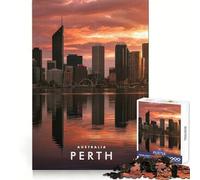 Perth Australia Jigsaw 1000 Pieces for Teenagers Mental Focus Stress Relief Fun Snug Fit Heartfelt Gift size 50x75cm