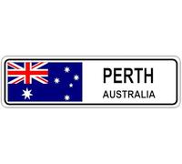 Perth, Australia Street Sign Australian Flag City Country Road Wall Gift Street Sign 4x16 inches