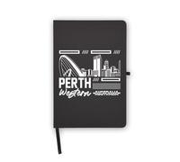 Perth City Travel Australia Notebook, Blank Pages, Faux Leather Cover, Planner, Journal, Workbook