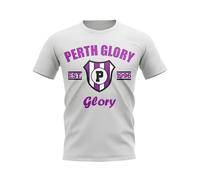 Perth Glory Men's Mens Established Football T-Shirt in White | Size: XL Perth Glory White XL