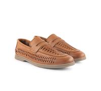 Perth Leather Woven Loafer Silver Street London Tan 8