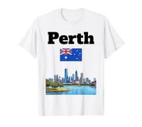 Perth Souvenir Western Australia Trip Australian Flag T-Shirt