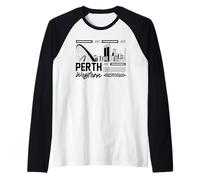 Perth Western Australia Famous Australian City Landmarks Raglan Baseball Tee