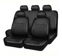 PERTID 9 Pcs Leather Car Seat Covers Full Set for Su-zuki S-cross 2017-2023, Custom Front Rear Protector Cushion Comfort Interior Accessories,B/Black