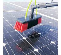 Pértiga telescóa para Limpieza de Ventanas de 9 m con Cepillo de Agua de 50 cm y eslla de Goma para Limpiar Paneles solares y s fotovoltaicos: Herienta e