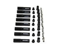 PerTronix 8562HT-8 Black Ceramic Spark Plug Boot Straight Set of 8 includes silicone plug and wire bushings, stainless steel spark plug terminals and high temp ceramic boots