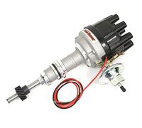 PerTronix Cast D134600 Flame-Thrower Electronic Ignition Distributor with Ignitor Technology, Compatible with Ford Small Block, Vacuum Advance Black Cap