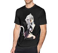 pertu Mens Tshirt Koneko Toujou High School DxD Classic Short Sleeve Tees Size XL Black