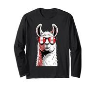 Peru Alpaca Portrait Sunglasses Peruvian Flag Peruvian Pride Long Sleeve T-Shirt