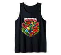 Peru Bird Art Hummingbird. Flag Colors Tank Top