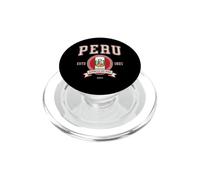 Peru Collegiate Varsity Crest Estd 1821 Republic of Peru Art PopSockets PopGrip for MagSafe