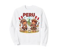 Peru Cultural Heritage Kids Llama Machu Picchu Flag Pride Sweatshirt