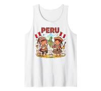 Peru Cultural Heritage Kids Llama Machu Picchu Flag Pride Tank Top