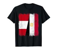 Peru Egypt Half Flag Peruvian Egyptian Heritage T-Shirt