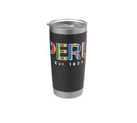 Peru Est 1821 Vintage Peruvian Flag Graphic Stainless Steel Insulated Tumbler